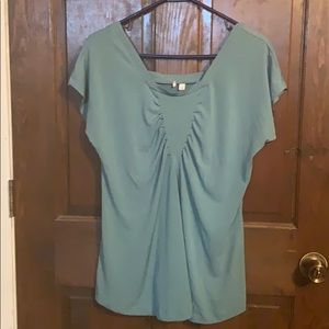 Women’s Large Green Short Sleeve Blouse